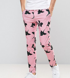Розовые брюки скинни с цветочным принтом ASOS TALL - Розовый