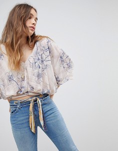 Блузка с принтом Free People One Dance - Белый