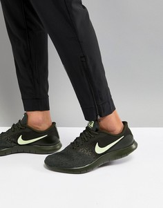 Кроссовки цвета хаки Nike Running Flex Contact 908983-300 - Зеленый