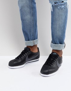 Черные кожаные кроссовки Nike Classic Cortez 749571-011 - Черный