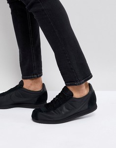 Черные кожаные кроссовки Nike Classic Cortez 807472-012 - Черный