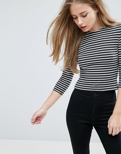 Топ в полоску с рукавами длиной 3/4 ASOS - Мульти