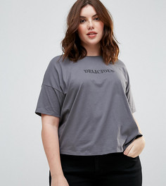Футболка с принтом ASOS CURVE - Черный