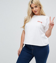 Футболка с надписью Cute ASOS CURVE - Белый