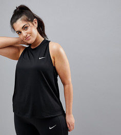 Черная майка Nike Plus Running Dry Miler - Черный
