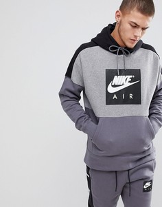 Худи серого цвета с крупным логотипом Nike Air 886046-091 - Серый