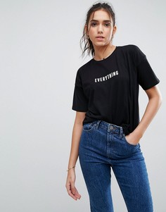 Футболка с принтом ASOS - Черный