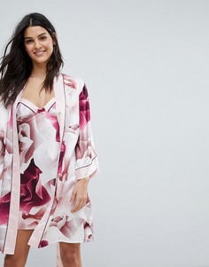 Кимоно с принтом роз B By Ted Baker - Розовый