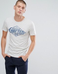 Футболка узкого кроя с принтом в винтажном стиле Jack &amp; Jones Vintage - Белый