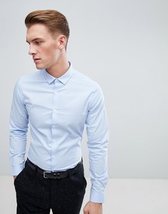 Синяя узкая эластичная рубашка ASOS - Синий