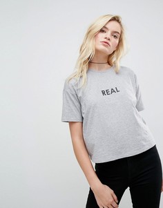 Футболка с принтом ASOS - Серый
