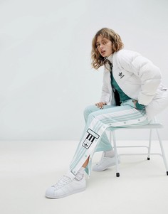 Спортивные брюки мятного цвета с кнопками adidas Originals adicolor - Зеленый