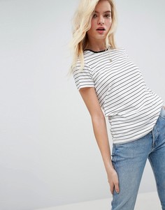 Полосатая футболка с круглым вырезом ASOS - Мульти