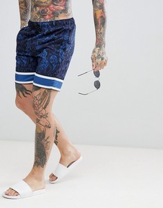 Шорты для плавания средней длины с принтом пейсли ASOS - Мульти