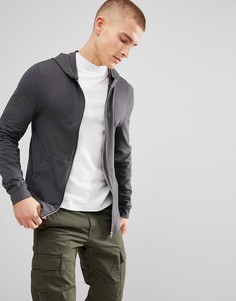 Черный легкий худи на молнии ASOS - Черный