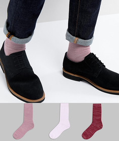 3 пары фактурных носков ASOS - Розовый