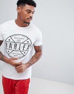 Белая облегающая футболка с принтом ASOS - Белый