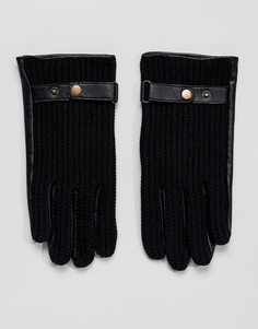 Черные кожаные автомобильные перчатки ASOS - Черный