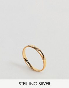 Кольцо с отделкой в виде звезд и бриллиантами Carrie Elizabeth - Золотой