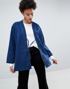 Куртка-кимоно с поясом Waven Imma Unisex - Синий