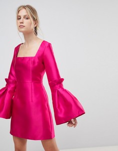 Платье мини с квадратным вырезом ASOS - Розовый