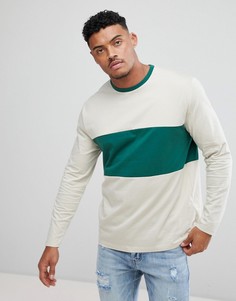 Лонгслив колор блок с круглым вырезом ASOS - Мульти