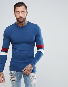 Обтягивающий лонгслив с контрастными вставками на рукавах ASOS - Мульти