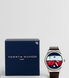 Гибридные смарт-часы с коричневым кожаным ремешком Tommy Hilfiger 1791406 - Коричневый