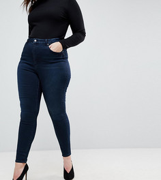 Темно-синие джинсы с завышенной талией ASOS CURVE Sculpt Me - Синий
