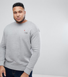 Свитшот с нашивкой Снупи Jack &amp; Jones Originals PLUS - Серый