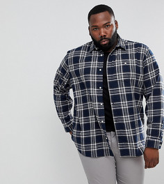 Клетчатая рубашка классического кроя Jack & Jones Originals PLUS - Темно-синий