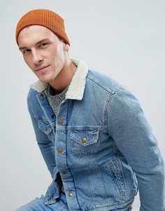 Шапка-бини из трикотажа с добавлением хлопка в рубчик Jack &amp; Jones - Черный