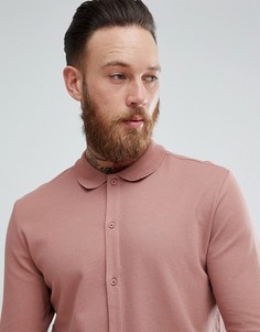 Розовая трикотажная футболка-поло узкого кроя Selected Homme - Розовый