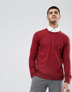 Бордовый хлопковый джемпер ASOS - Красный
