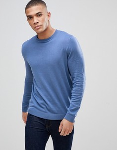 Голубой хлопковый джемпер ASOS - Синий