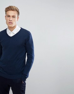 Хлопковый темно-синий джемпер ASOS - Темно-синий