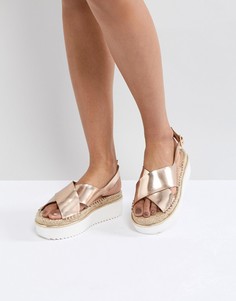 Сандалии на платформе ASOS TYSON - Золотой