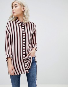 Длинная рубашка в полоску ASOS - Мульти