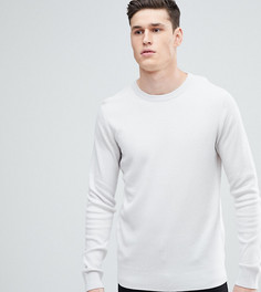 Трикотажный джемпер с круглым вырезом Selected Homme TALL - Бежевый