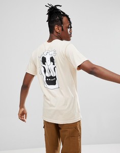 Светло-бежевая футболка с черепом RipnDip Nerm - Оранжевый