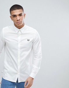 Белая рубашка с отделкой лентой Fred Perry - Белый