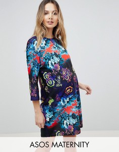 Платье А-силуэта с цветочным принтом ASOS Maternity - Мульти