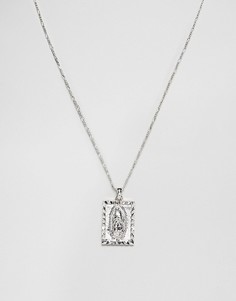 Серебристое ожерелье с Марией Гваделупской на подвеске Chained &amp; Able - Серебряный
