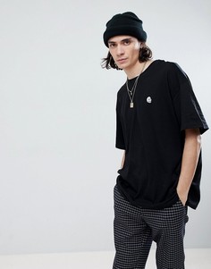 Черная oversize-футболка с логотипом Cheap Monday - Черный