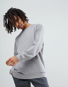 Серый удлиненный свитшот ASOS - Серый