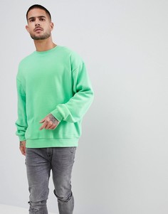 Салатовый свитшот oversize от ASOS - Зеленый
