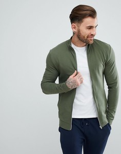 Зеленая облегающая спортивная куртка ASOS - Зеленый