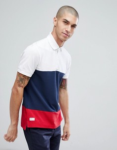 Темно-синее поло классического кроя колор блок Tommy Hilfiger - Темно-синий