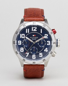 Часы с коричневым кожаным ремешком Tommy Hilfiger 1791066 Trent - Коричневый