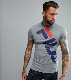 Серая футболка с логотипом Fila Black Line Compression - Серый
